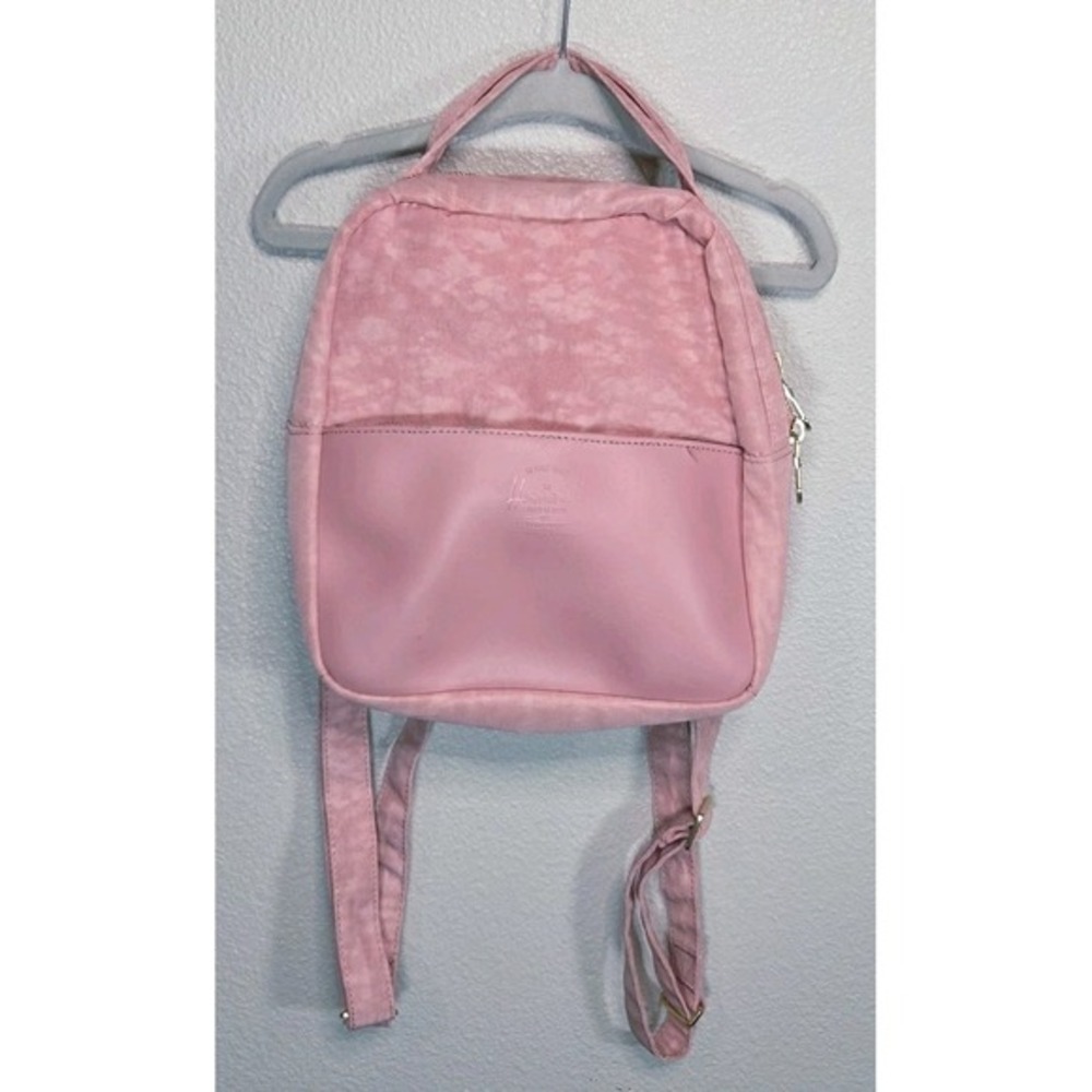 Herschel Supply Co Pink Mini‎ Backpack Small Faux Leather Canvas Gold Zip